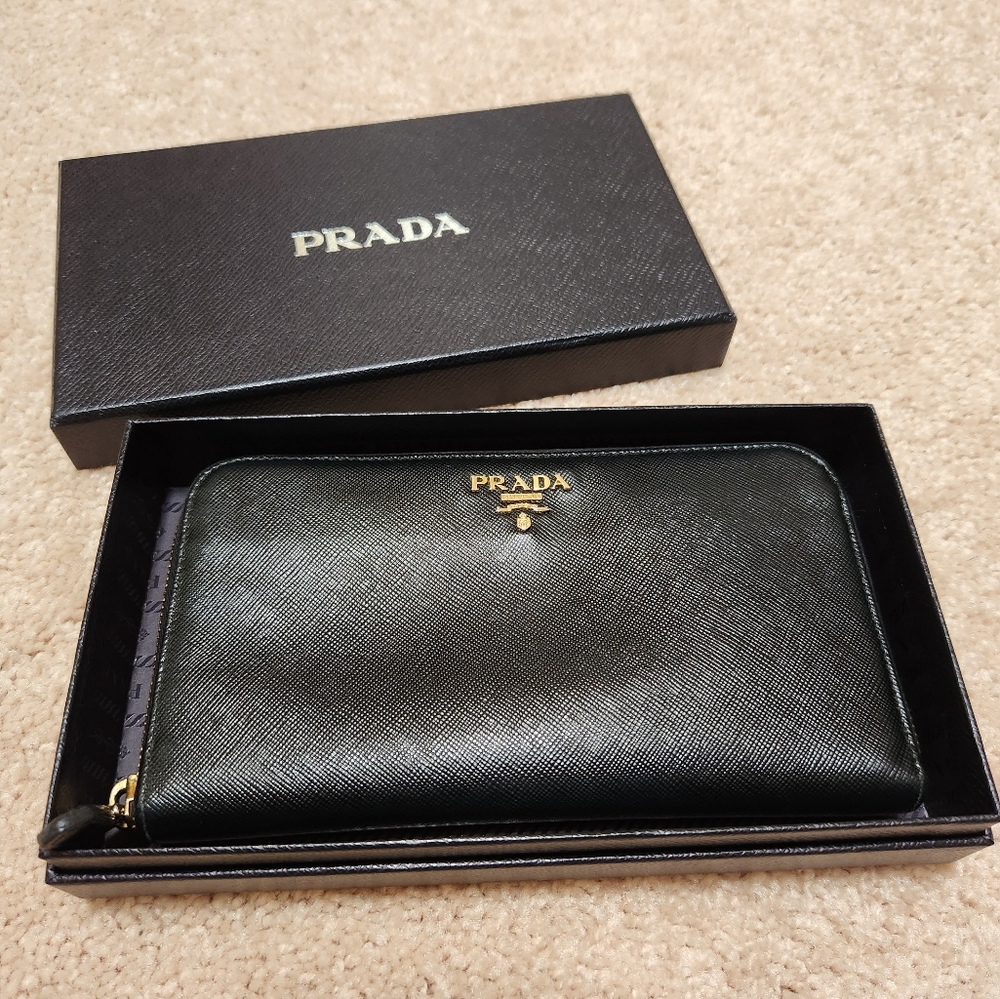 Prada Large Saffiano Leather Wallet